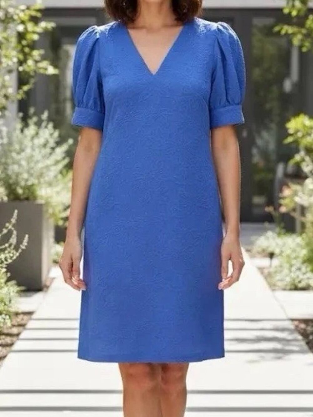 Tommy Hilfiger Blossom Floral Puff Sleeve Jacquard Dress size 12